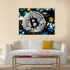 Physical Bitcoin multi panel canvas wall art