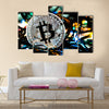 Physical Bitcoin multi panel canvas wall art