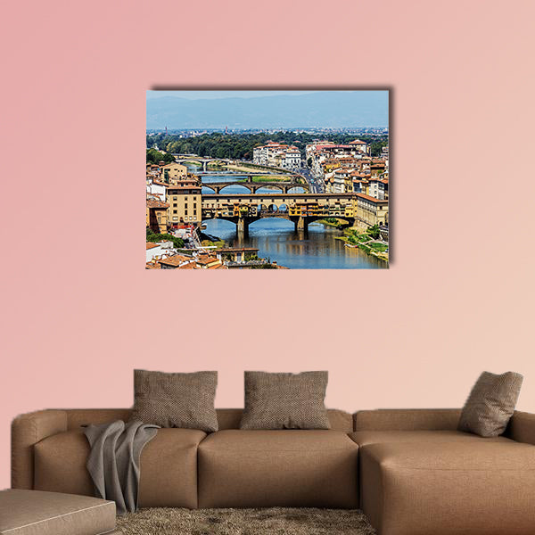 The Ponte Vecchio, the Old Bridge multi panel canvas wall art