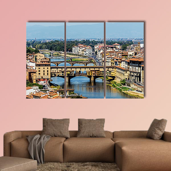 The Ponte Vecchio, the Old Bridge multi panel canvas wall art
