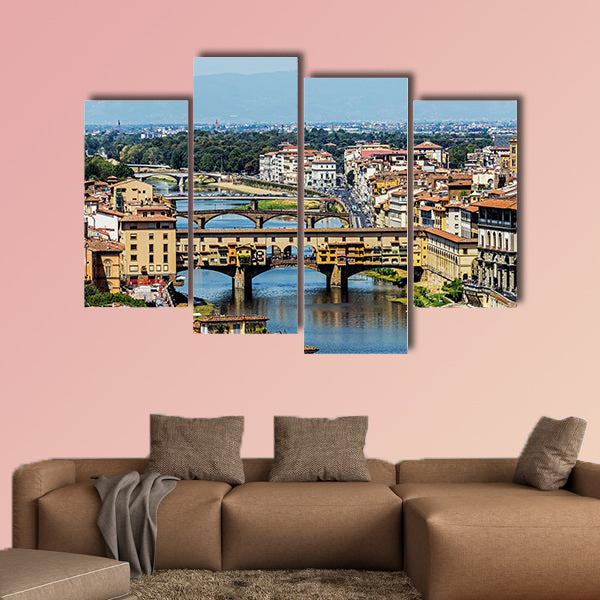 The Ponte Vecchio, the Old Bridge multi panel canvas wall art