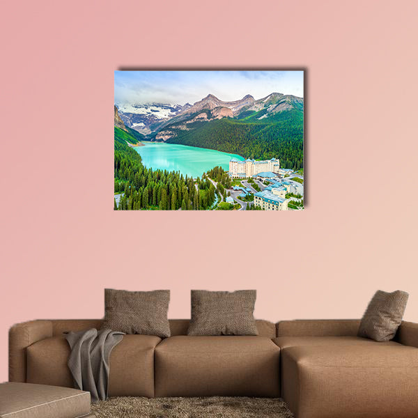 Turquoise Louise Lake in Rockies Mountains, Banff National wall art