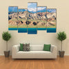 The Toktogul Lake With The Barren Mountain Range, Central Asia, Kyrgyzstan Multi Panel Canvas Wall Art