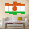 The flag of Niger Vector illustration World flag Multi Panel canvas wall art