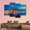 Panorama of Hong Kong City skyline at sunset multi panel canvas wall art