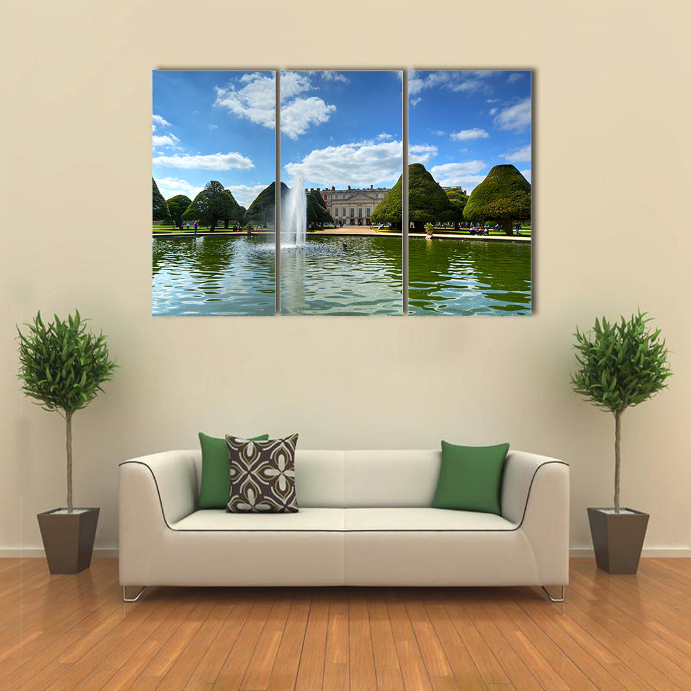 A view of Hampton Court Palace multi panel canvas wall art