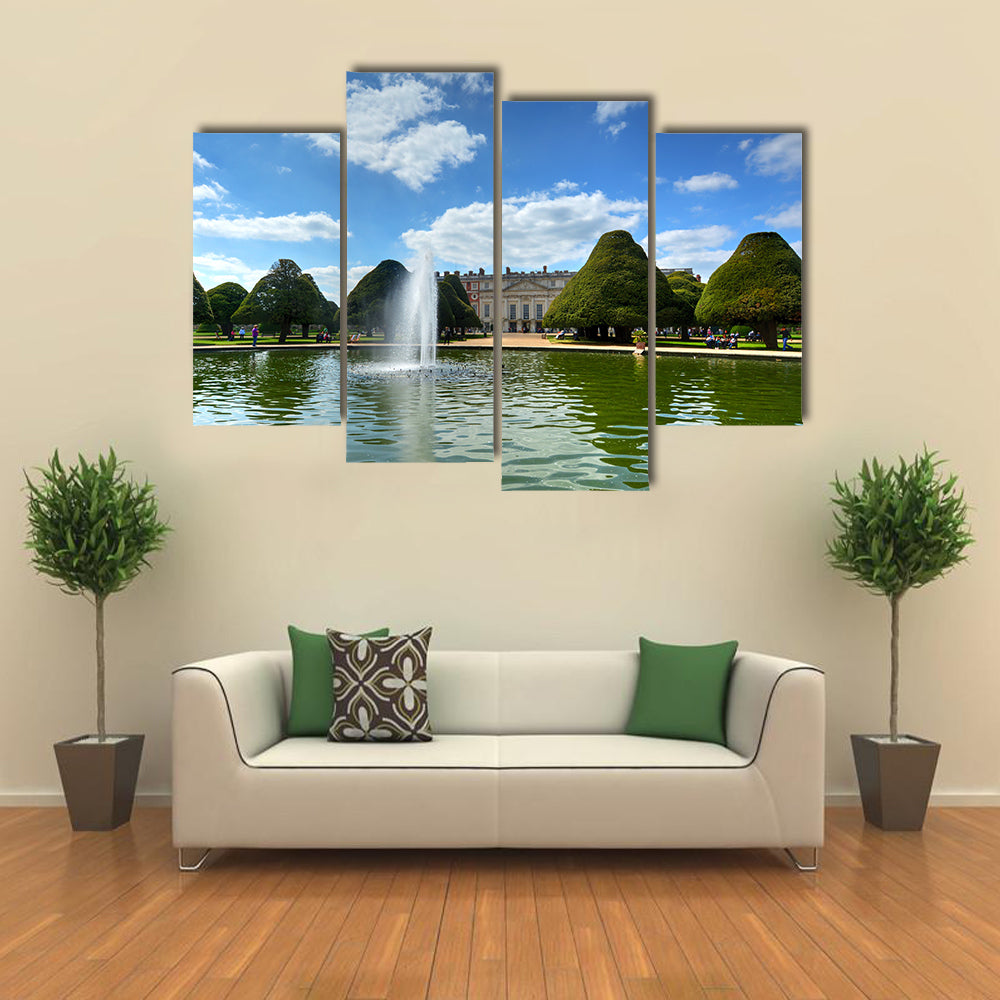 A view of Hampton Court Palace multi panel canvas wall art