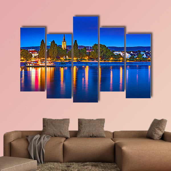 Skyline of Bonn, Germany multi panel canvas wall art