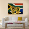 Copy of Physical version of Bitcoin South Africa Flag multi panel canvas wall art