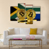 Copy of Physical version of Bitcoin South Africa Flag multi panel canvas wall art