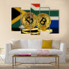 Copy of Physical version of Bitcoin South Africa Flag multi panel canvas wall art