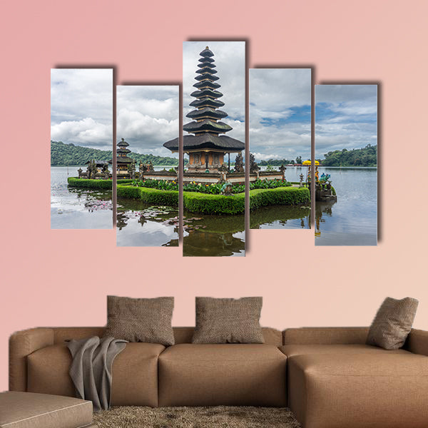 Munduk - ulun danu temple multi panel canvas wall art