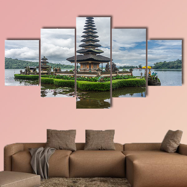 Munduk - ulun danu temple multi panel canvas wall art