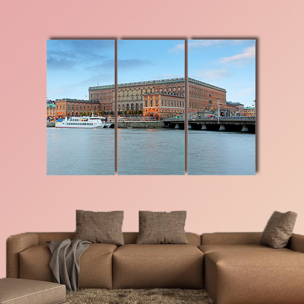 Palace in Stockholm multi panel canvas wall art