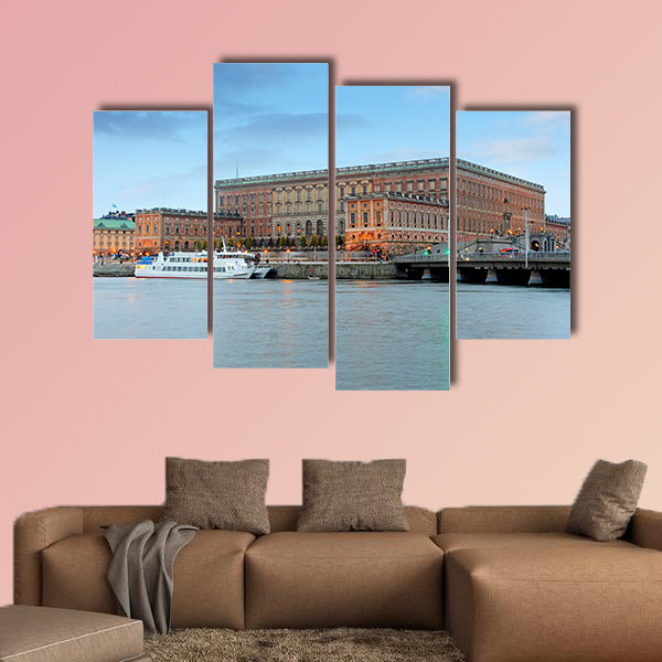 Palace in Stockholm multi panel canvas wall art
