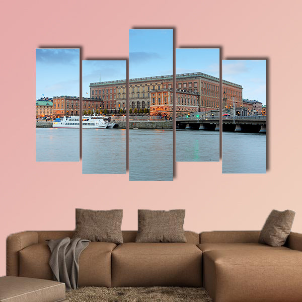 Palace in Stockholm multi panel canvas wall art