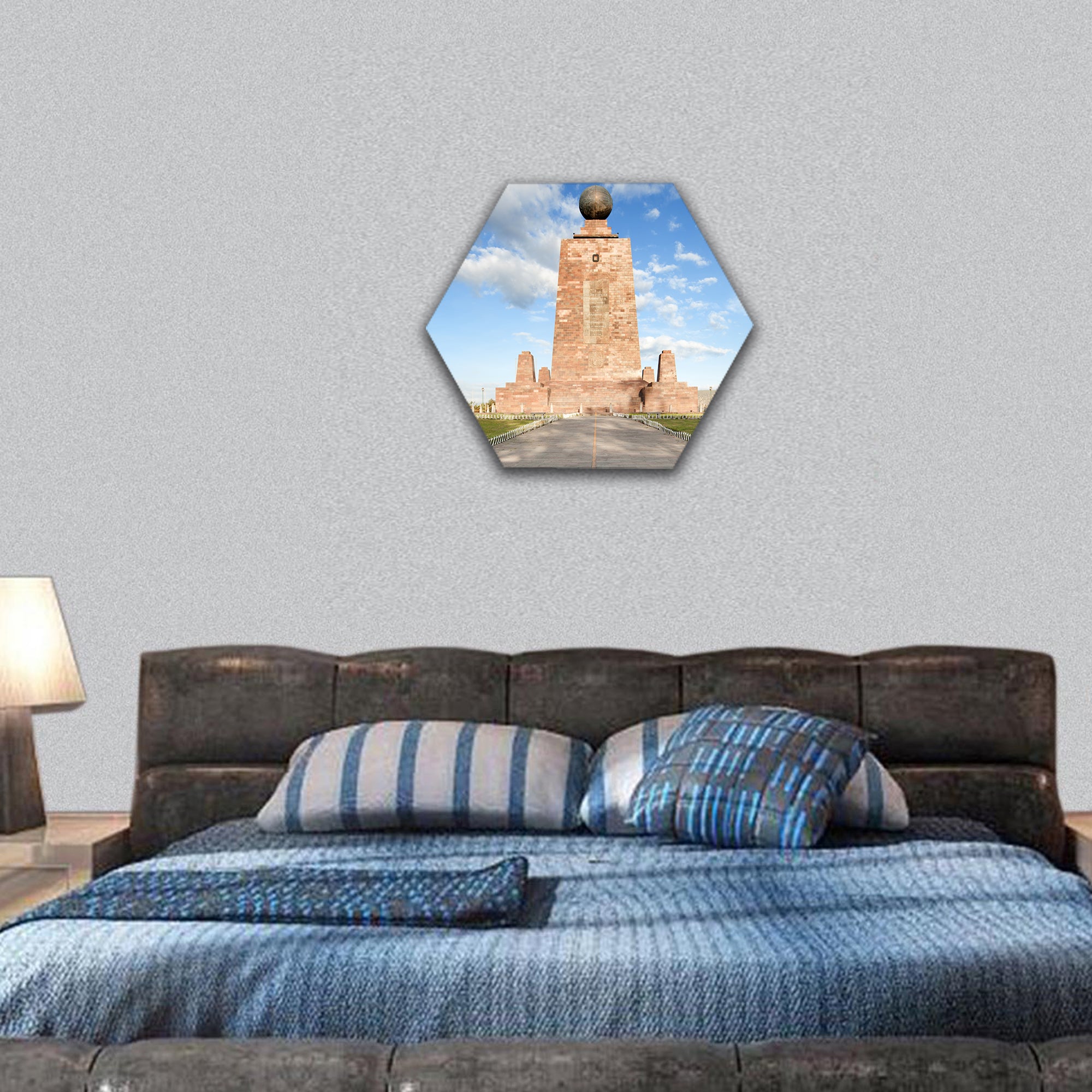 Meter-tall monument hexagonal canvas wall art