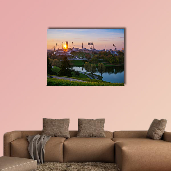 View to Olympic Stadium from top point multi panel canvas wall art