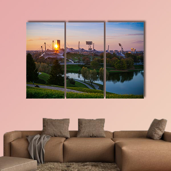 View to Olympic Stadium from top point multi panel canvas wall art