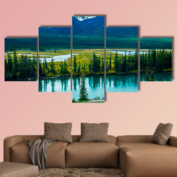 Bow River through the valley, Banff National Park, Alberta, Canada