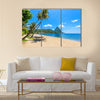 Paradise beach at Soufriere Bay at small town Soufriere in Saint Lucia Multi Panel Canvas Wall Art