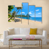 Paradise beach at Soufriere Bay at small town Soufriere in Saint Lucia Multi Panel Canvas Wall Art