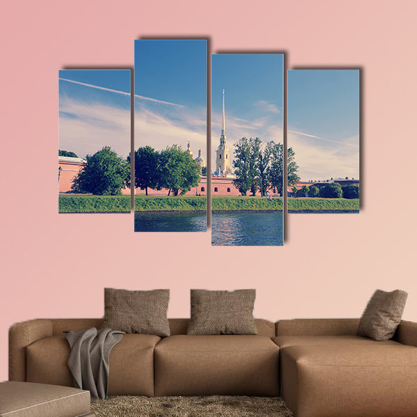 View of the Peter and Paul fortress multi panel canvas wall art