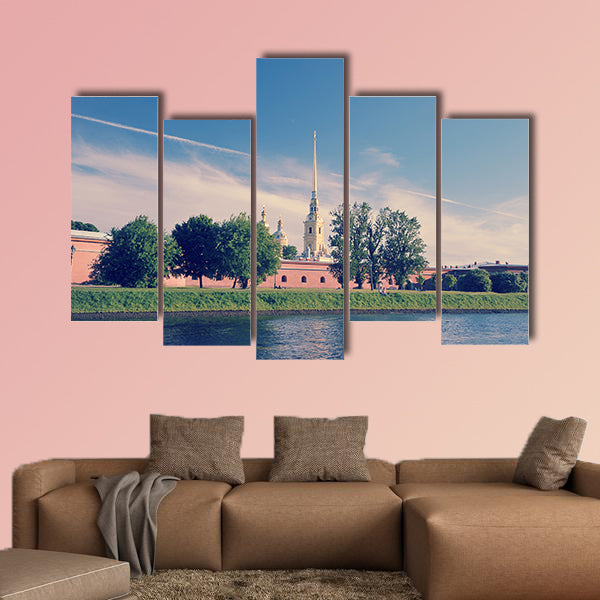 View of the Peter and Paul fortress multi panel canvas wall art