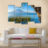 Wooden pier at Lake Atitlan on the shore at Panajachel Guatemala Multi panel canvas wall art