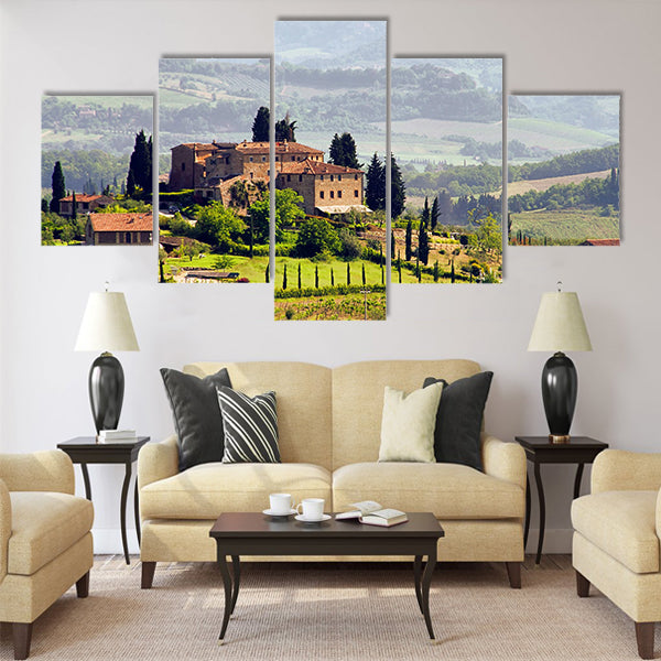 Tuscany vineyard Multi Panel Canvas Wall Art