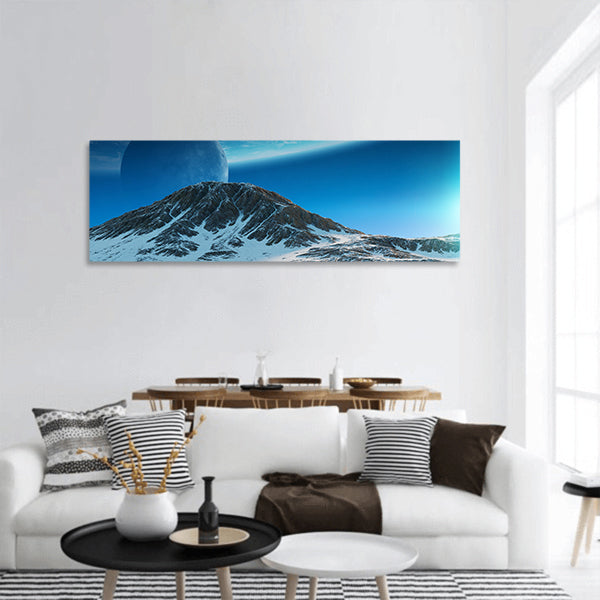 View from a mountain panoramic canvas wall art