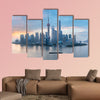 Shanghai skyline of lujiazui, Pudong financial district multi panel canvas wall art