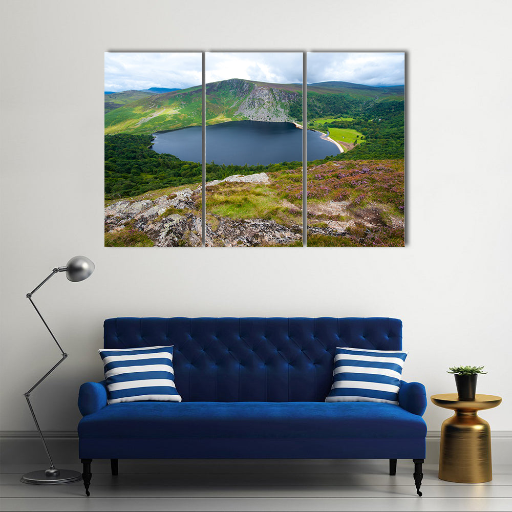 Lough Tay aka "Guinness Lake" in Wicklow County Multi Panel Canvas Wall Art