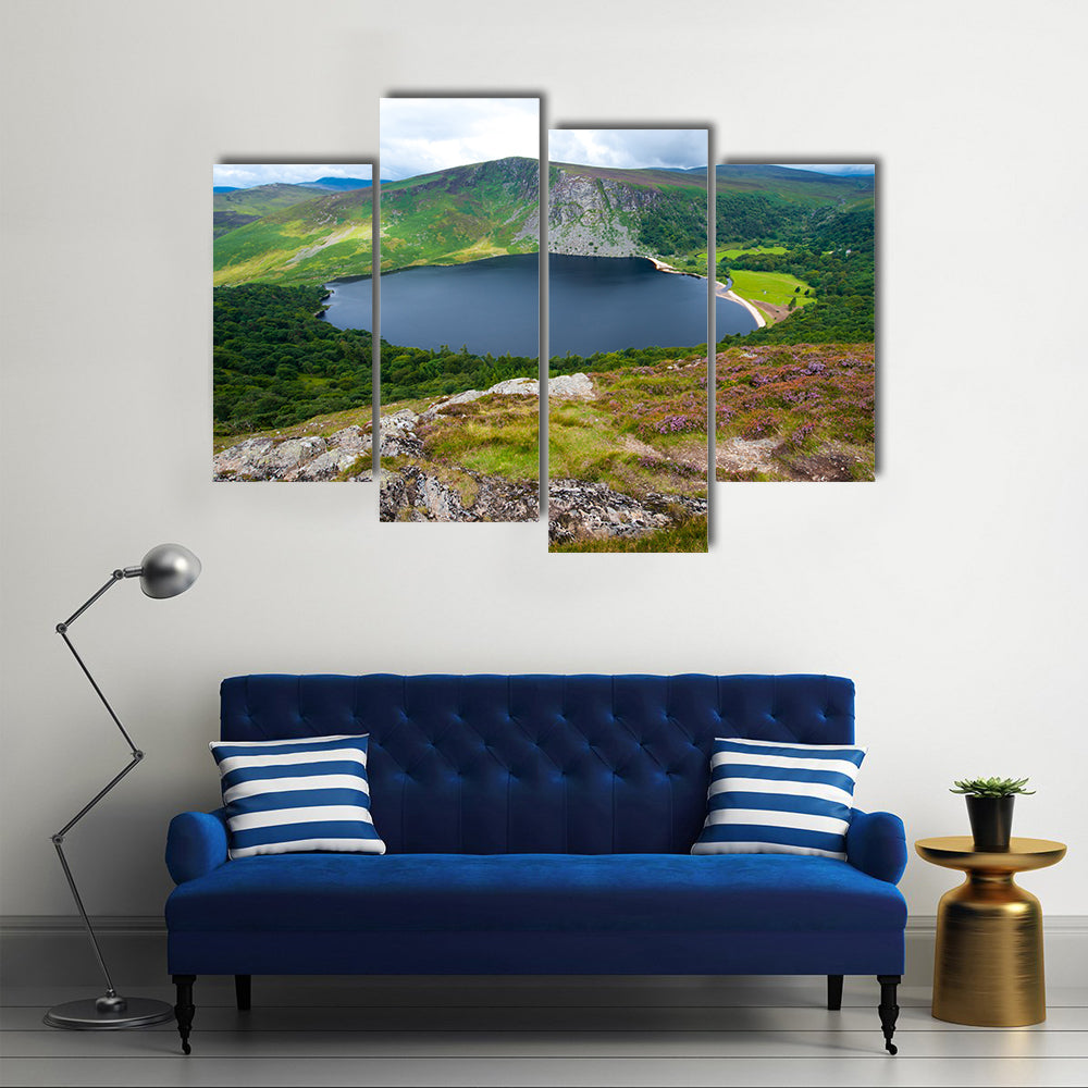 Lough Tay aka "Guinness Lake" in Wicklow County Multi Panel Canvas Wall Art