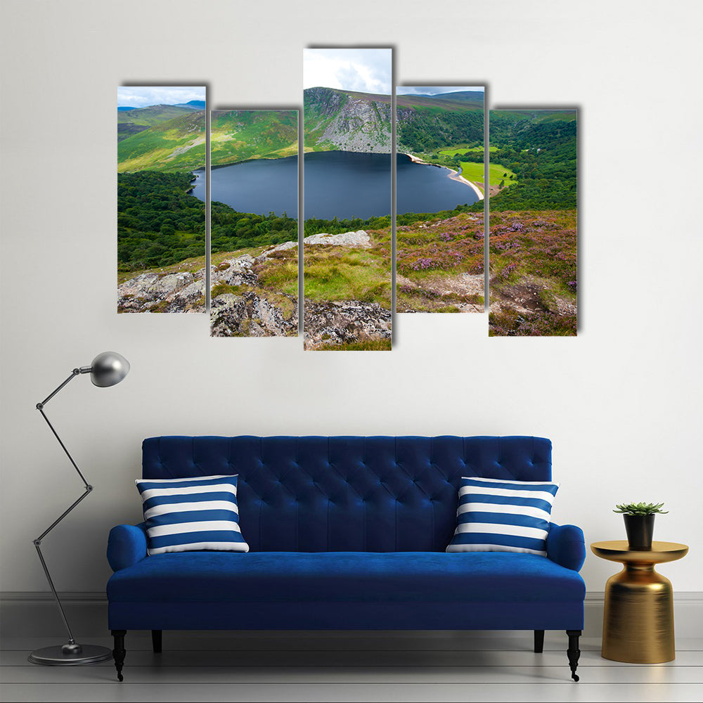 Lough Tay aka "Guinness Lake" in Wicklow County Multi Panel Canvas Wall Art