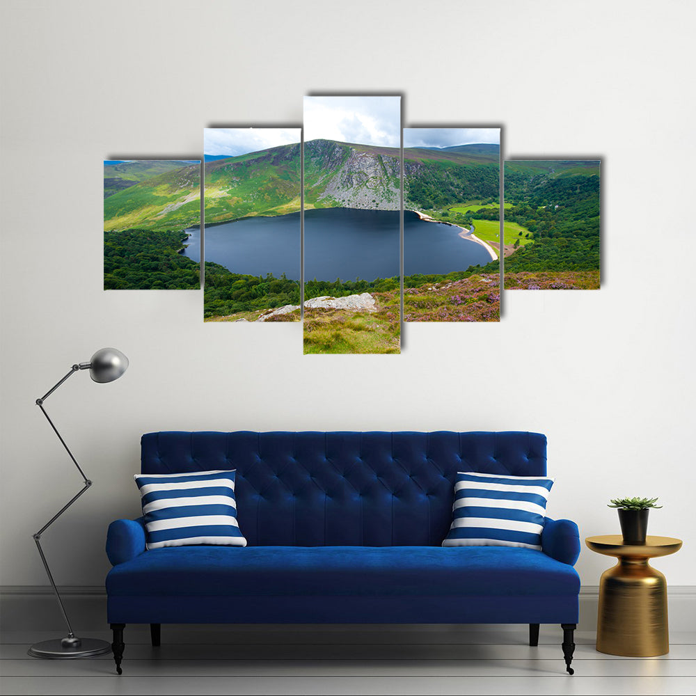 Lough Tay aka "Guinness Lake" in Wicklow County Multi Panel Canvas Wall Art