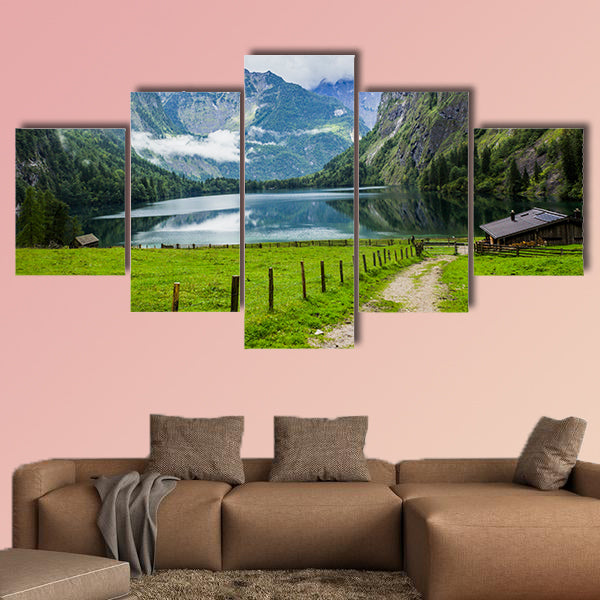 Small restaurant in the mountains multi panel canvas wall art