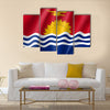 National Flag of State Kiribati Multi Panel Canvas Wall Art