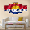 National Flag of State Kiribati Multi Panel Canvas Wall Art