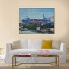 Cargo ship at container handling gantry crane Multi panel canvas wall art