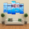 The Trakai Island And The Castle Museum At The Lake Of The Galve In Lithuania, Multi Panel Canvas Wall Art