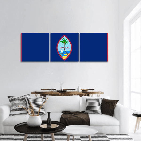 Official vector flag panoramic canvas wall art