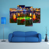 A Beautifully Decorated Night Scene Multi Panel Canvas Wall Art