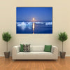 Summer night in Antarctica Icebergs floating in the moonlight Multi panel canvas wall art