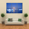 Summer night in Antarctica Icebergs floating in the moonlight Multi panel canvas wall art