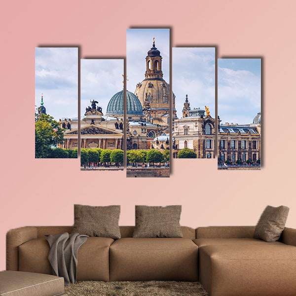 The ancient city of Dresden, Germany multi panel canvas wall art