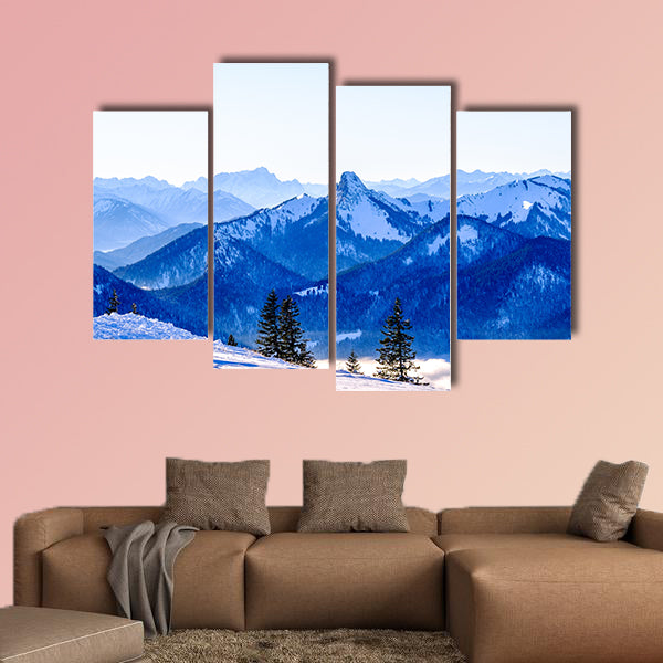 View from Walberg Mountain near tegernsee multi panel canvas wall art