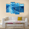 light trails on the street in shanghai multi panel canvas wall art