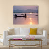 fisherman fishing in Kaliganga River Dhaka Multi panel canvas wall art