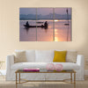 fisherman fishing in Kaliganga River Dhaka Multi panel canvas wall art